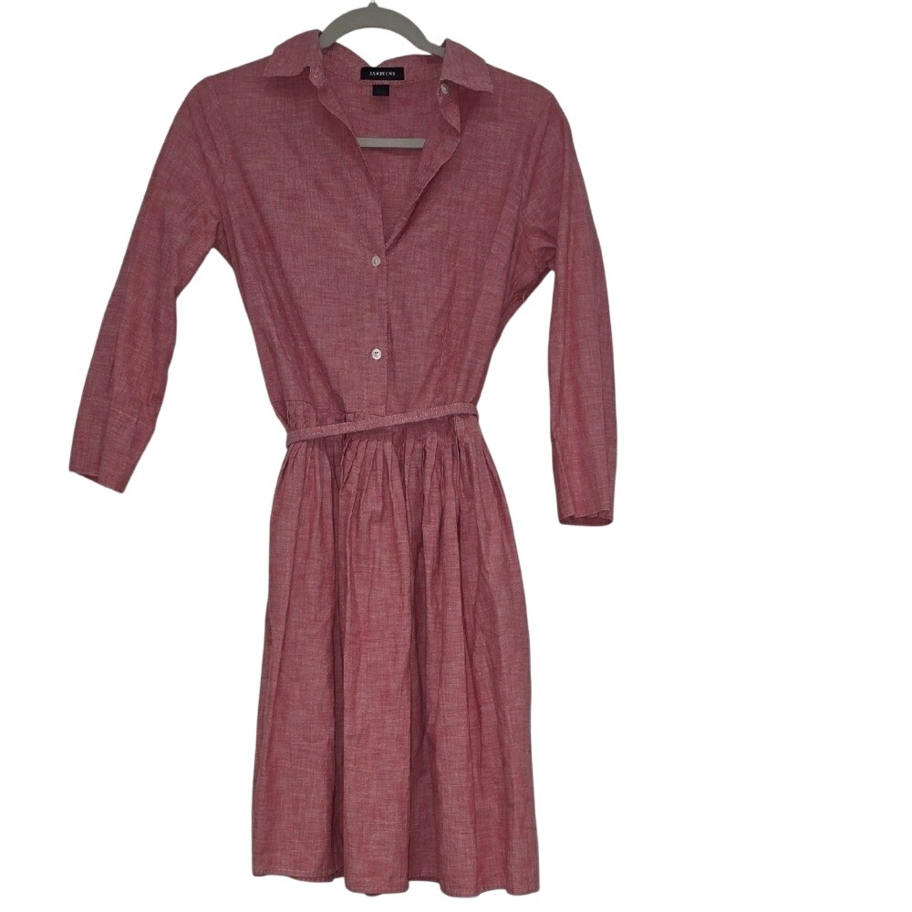 Lands' End Pink Long Sleeve Dress Size 2
